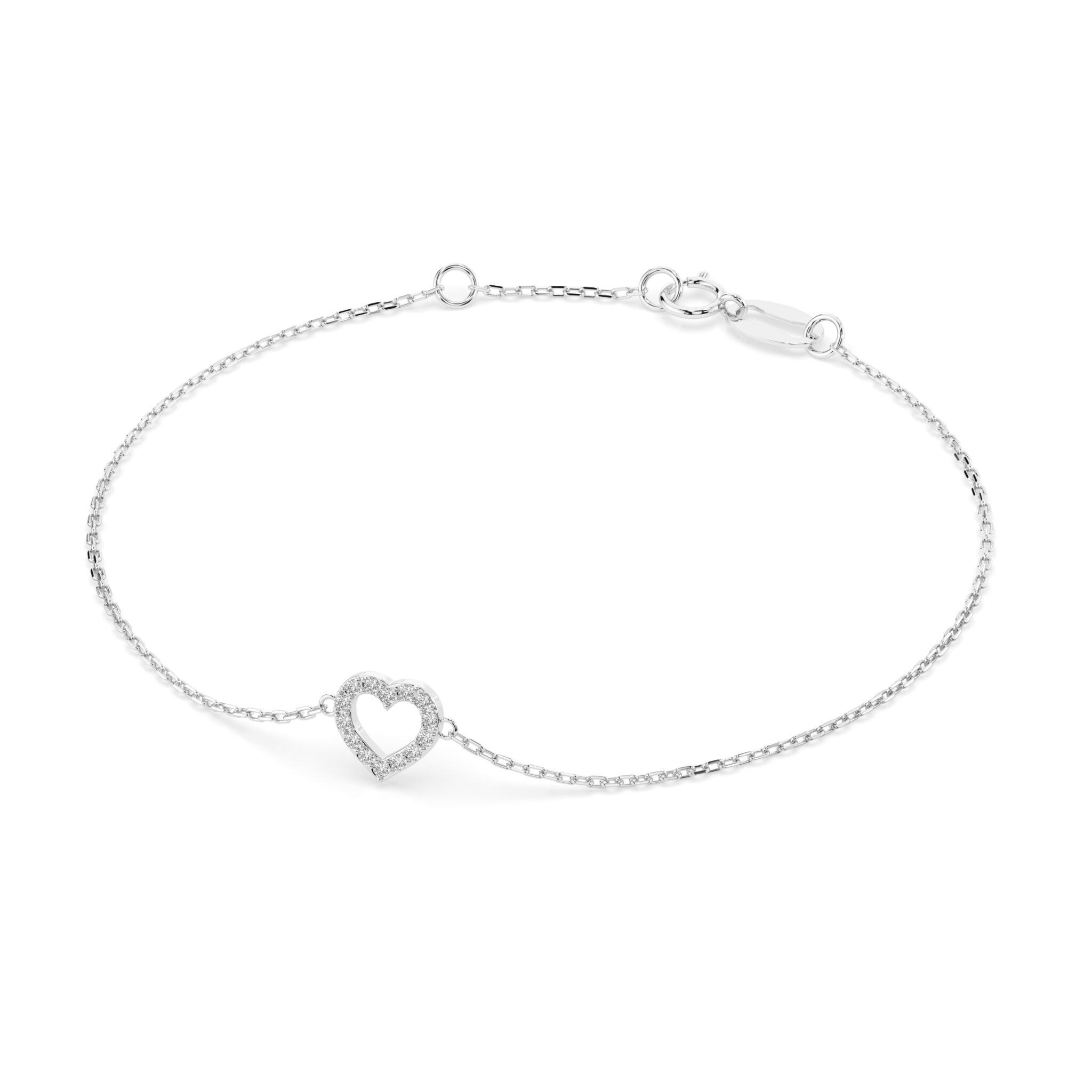 Białe Złoto Bransoletka z Diamentem Kolekcja Minimalism, Pure Love