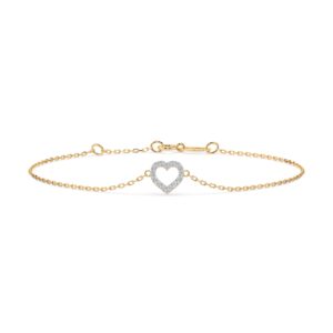Żółte Złoto Bransoletka z Diamentem Kolekcja Minimalism, Pure Love