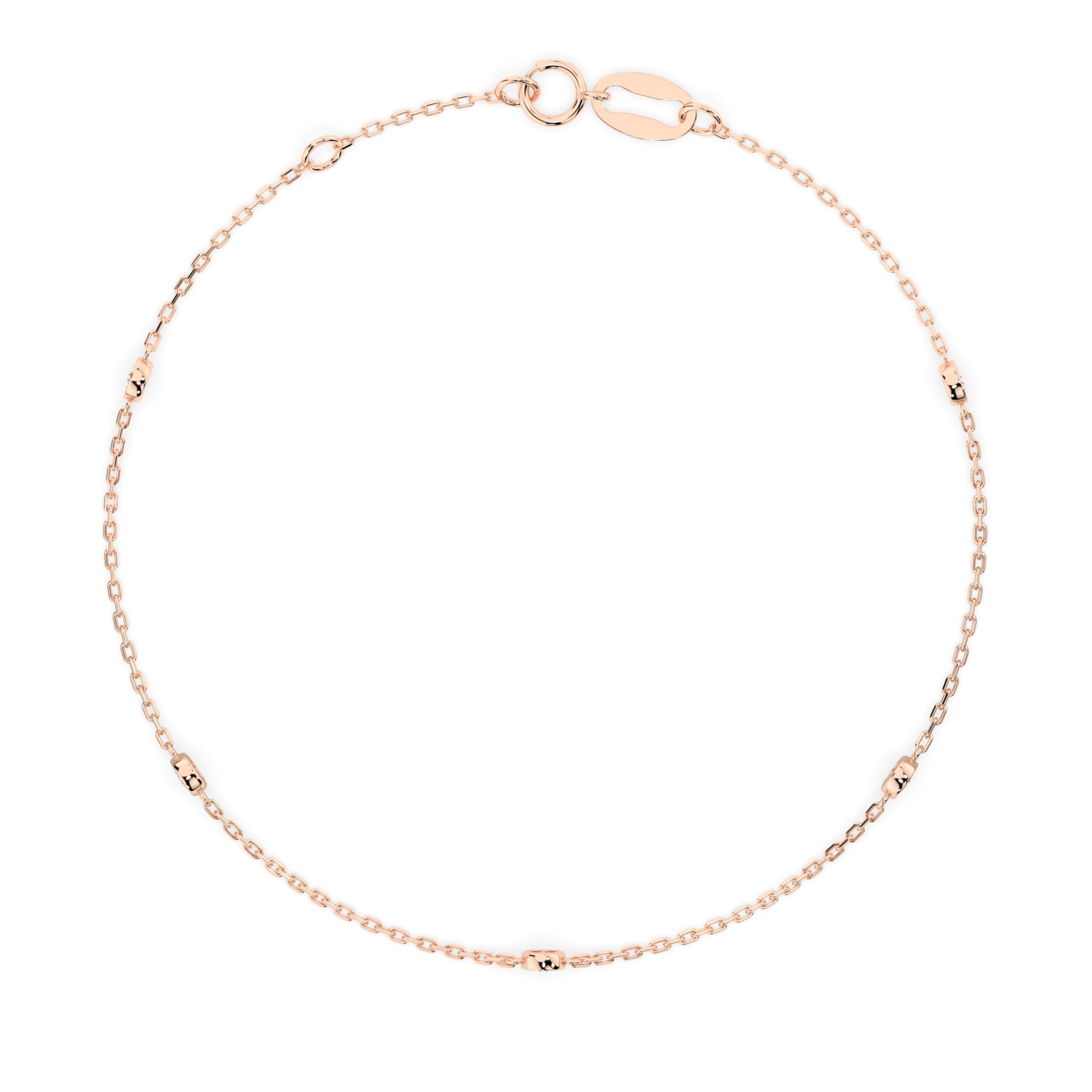 Różowe Złoto Bransoletka z Diamentem Kolekcja Minimalism