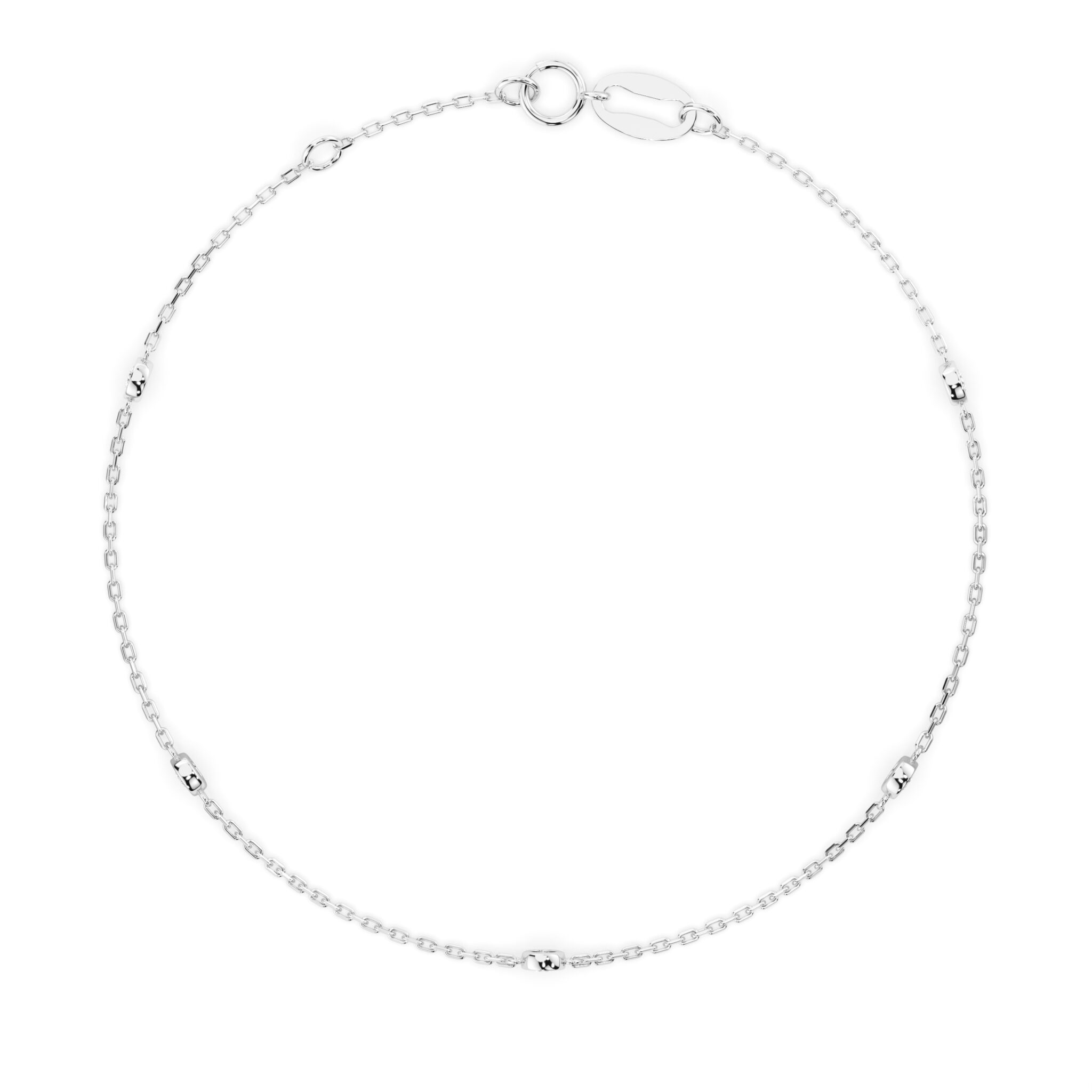 Białe Złoto Bransoletka z Diamentem Kolekcja Minimalism