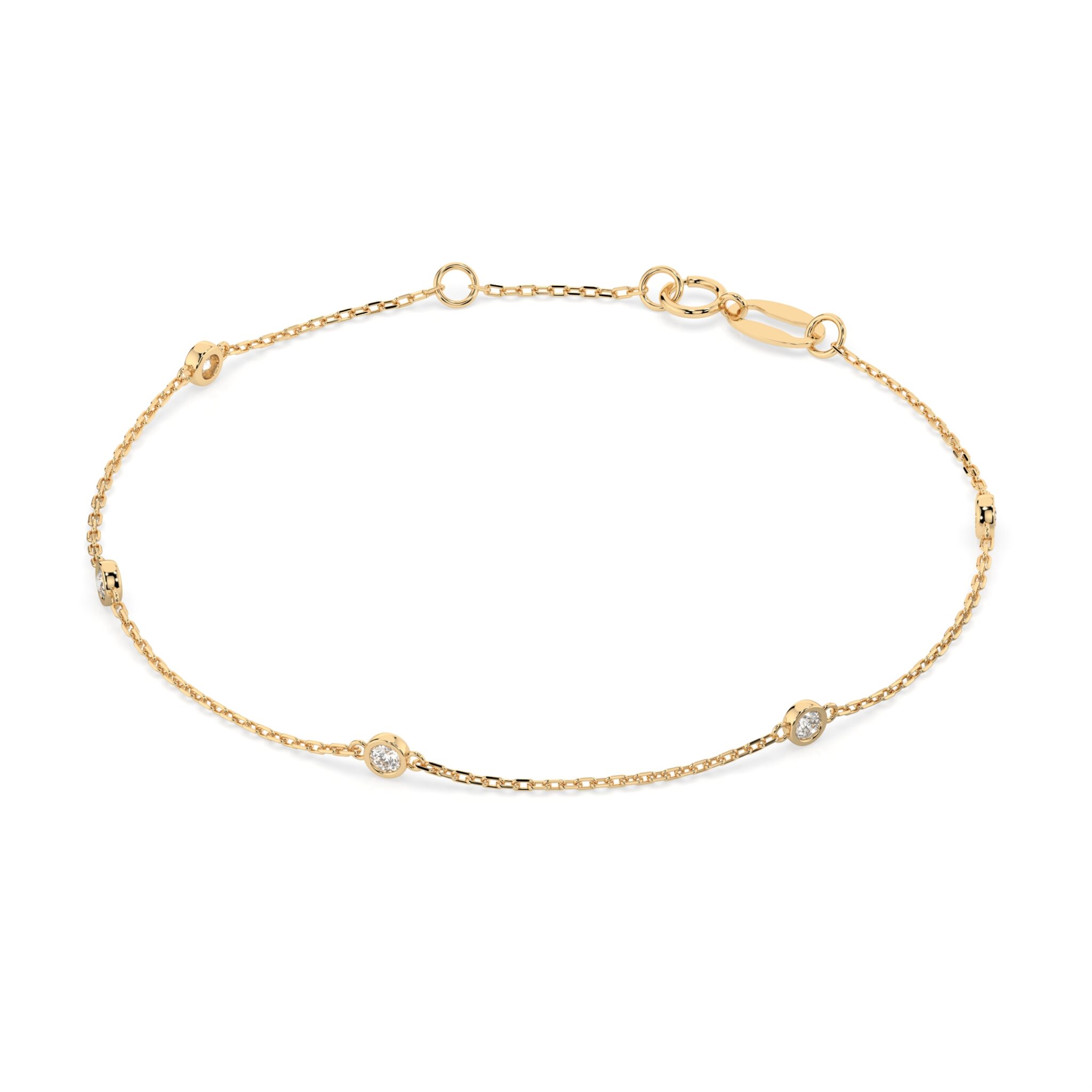 Żółte Złoto Bransoletka z Diamentem Kolekcja Minimalism