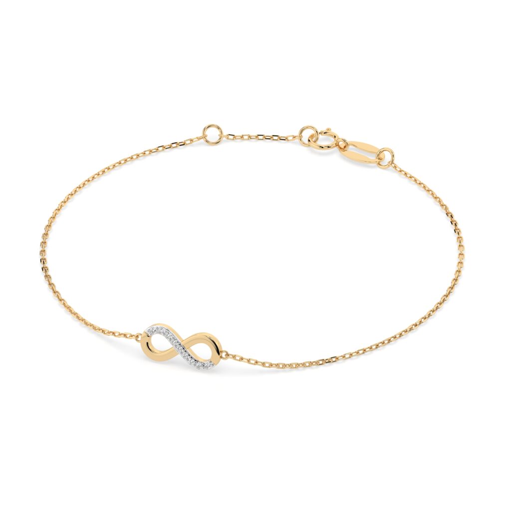 Żółte Złoto Bransoletka z Diamentem Kolekcja Minimalism