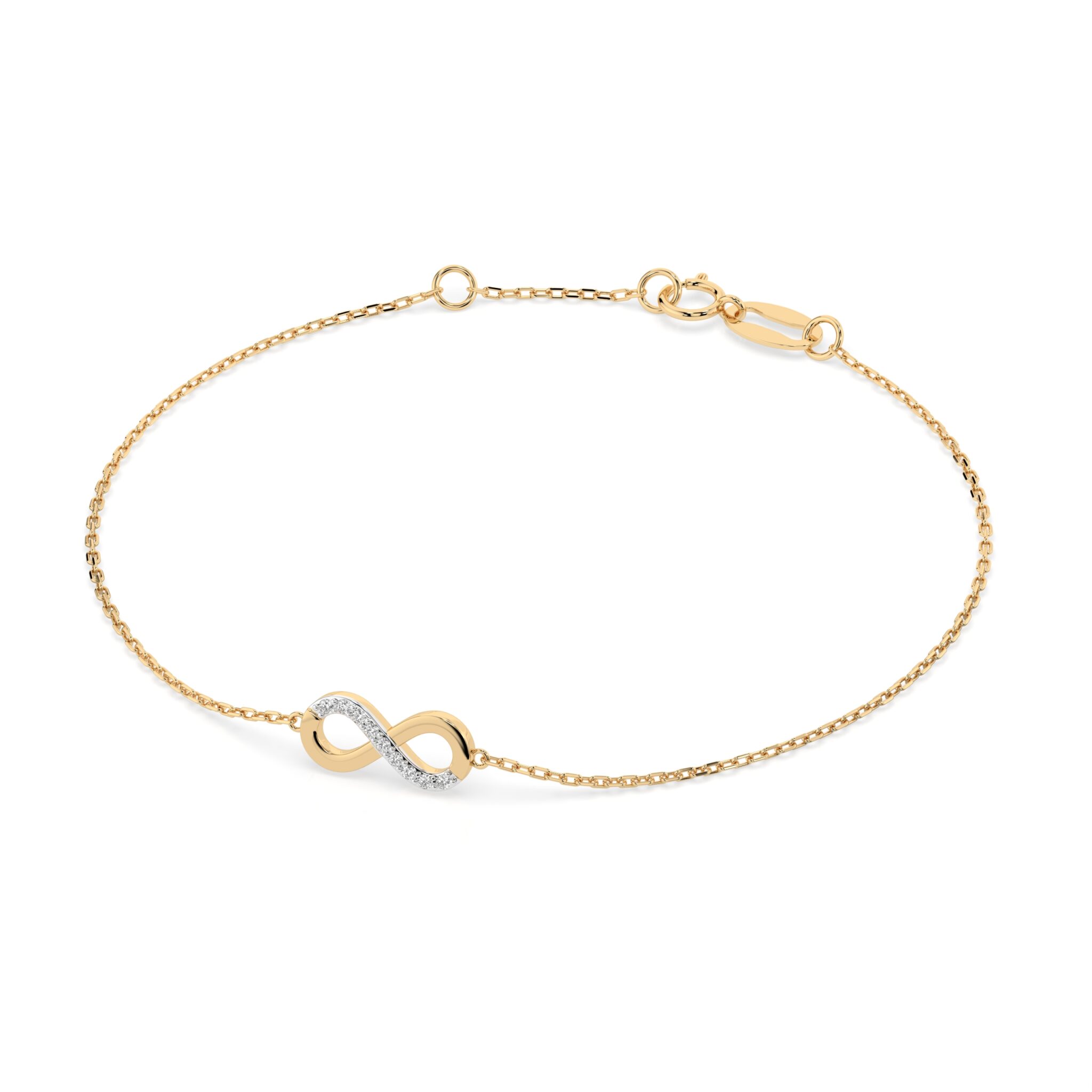 Żółte Złoto Bransoletka z Diamentem Kolekcja Minimalism