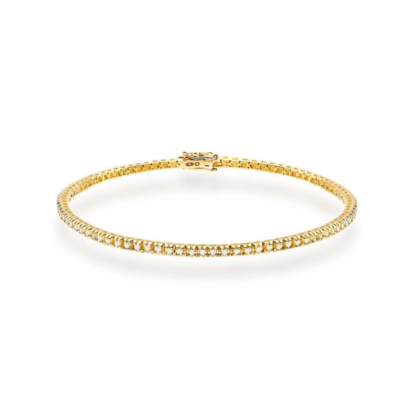 Żółte Złoto Bransoletka z Diamentami 0,45 ct