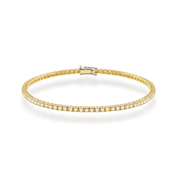 Żółte Złoto Bransoletka z Diamentami 1,14 ct