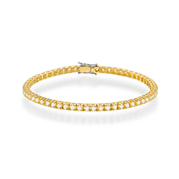Żółte Złoto Bransoletka z Diamentami Laboratoryjnymi 1,77 ct