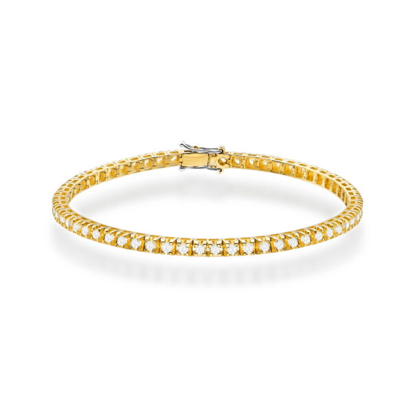 Żółte Złoto Bransoletka z Diamentami Laboratoryjnymi 1,89 ct