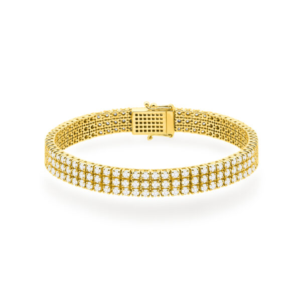 Żółte Złoto Bransoletka z Diamentami Laboratoryjnymi 4,44 ct