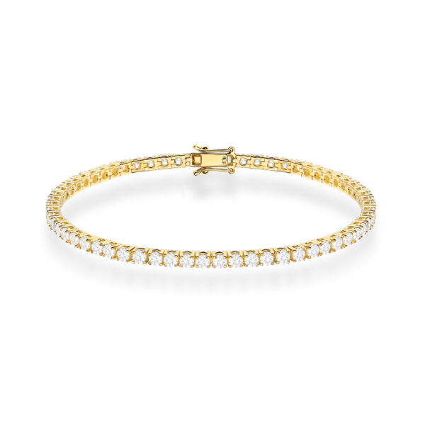 Żółte Złoto Bransoletka z Diamentami Laboratoryjnymi 3,96 ct