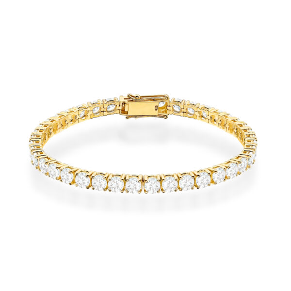 Żółte Złoto Bransoletka z Diamentami Laboratoryjnymi 6,48 ct