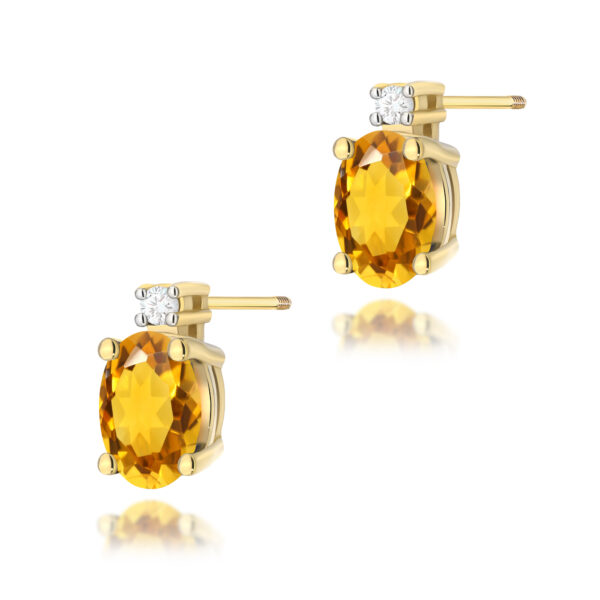 Żółte Złoto Kolczyki z Cytrynami 1,20 ct