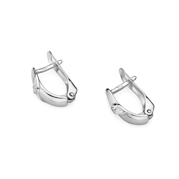 Białe Złoto Kolczyki z Diamentami 0,04 ct