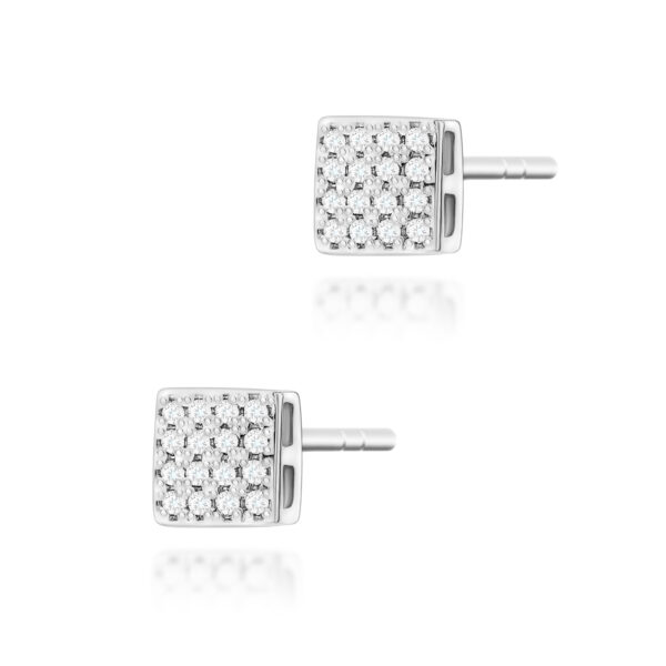 Białe Złoto Kolczyki z Diamentami 0,16 ct