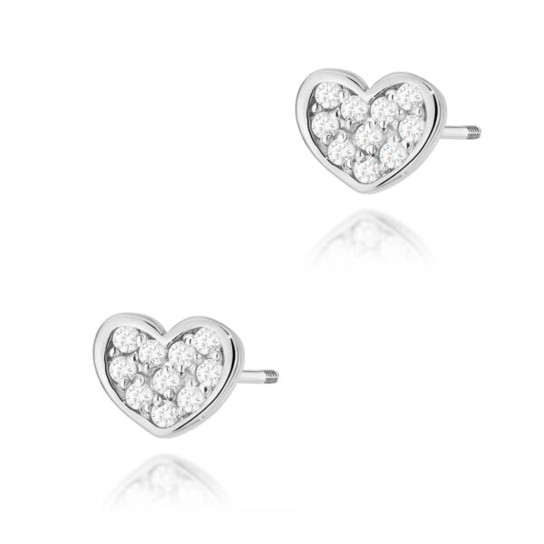 Białe Złoto Kolczyki z Diamentami 0,172 ct