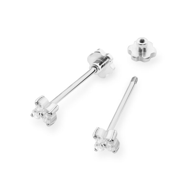 Białe Złoto Kolczyki z Diamentami 0,116 ct