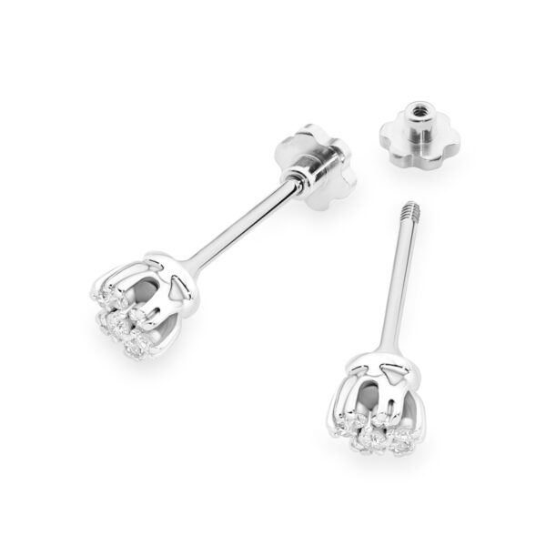 Białe Złoto Kolczyki z Diamentami 0,203 ct