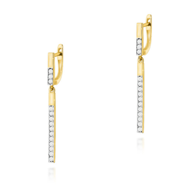 Żółte Złoto Kolczyki z Diamentami 0,56 ct