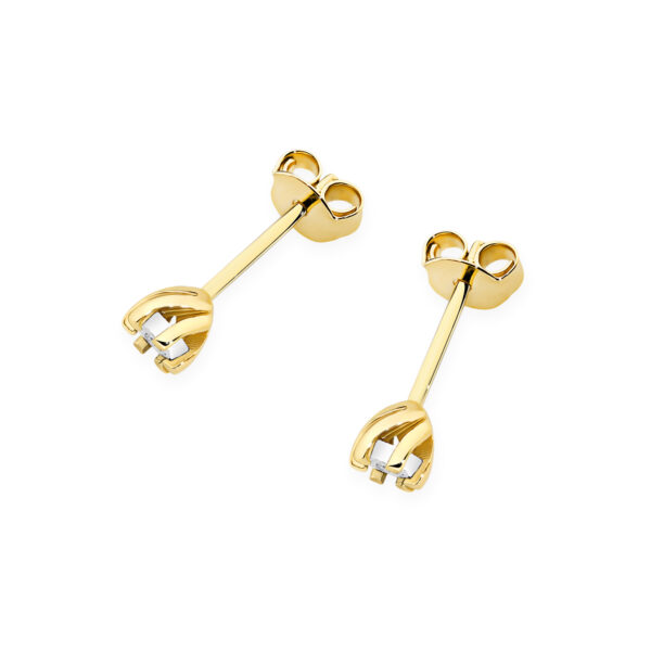 Żółte Złoto Kolczyki z Diamentami 0,0172 ct