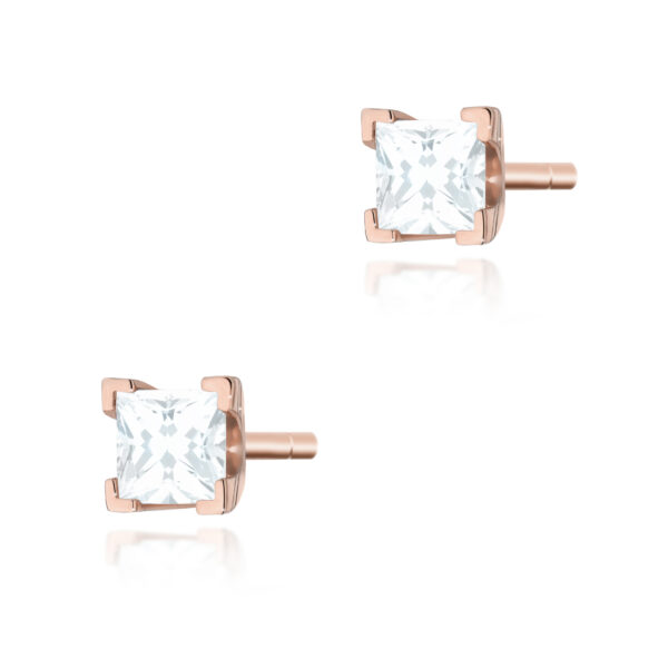 Różowe Złoto Kolczyki z Diamentami 0,30 ct