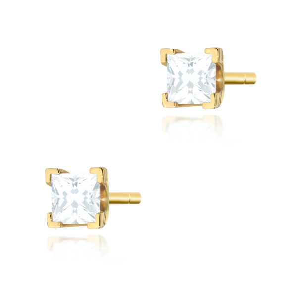 Żółte Złoto Kolczyki z Diamentami 0,30 ct