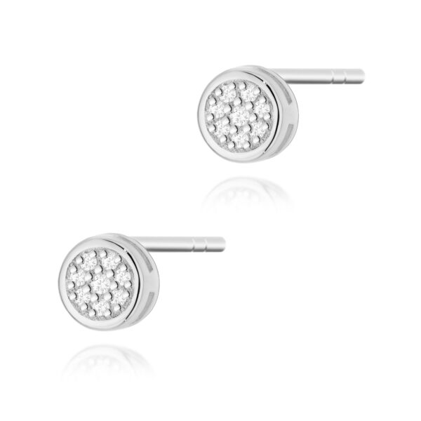 Białe Złoto Kolczyki z Diamentami 0,08 ct