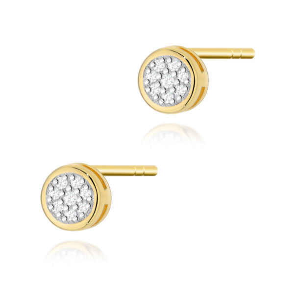 Żółte Złoto Kolczyki z Diamentami 0,08 ct