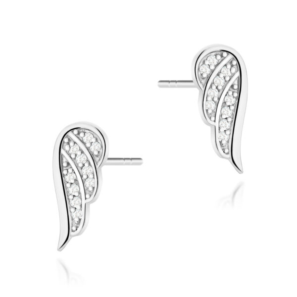 Białe Złoto Kolczyki z Diamentami 0,10 ct