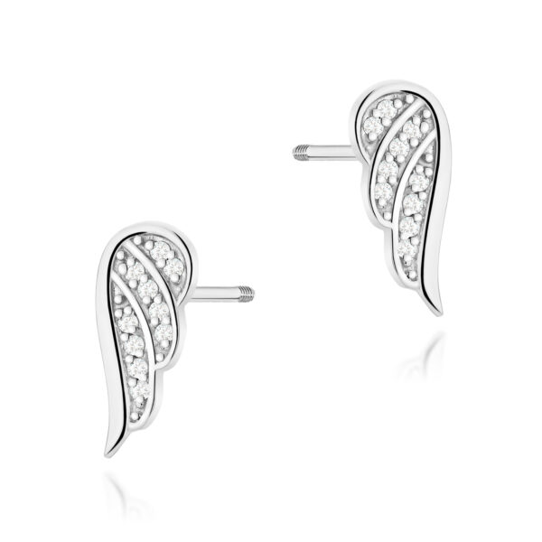 Białe Złoto Kolczyki z Diamentami 0,10 ct