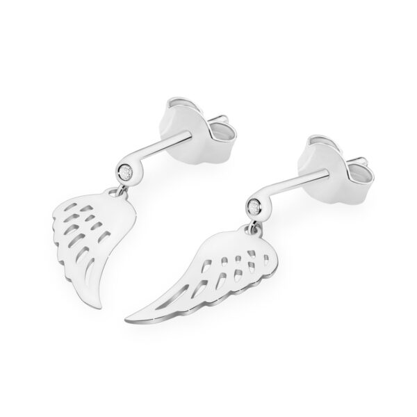 Białe Złoto Kolczyki z Diamentami 0,029 ct