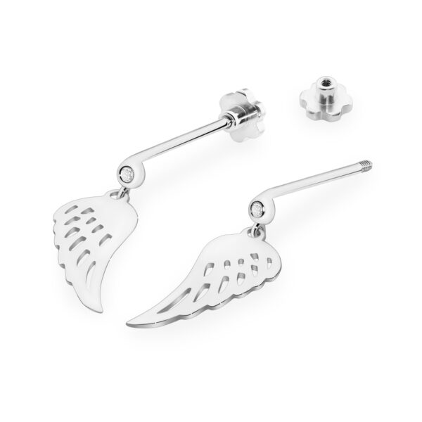 Białe Złoto Kolczyki z Diamentami 0,029 ct