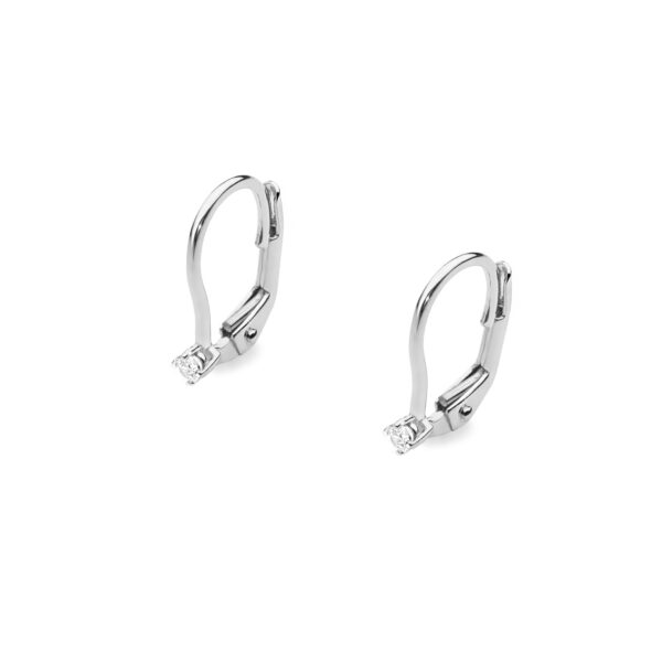 Białe Złoto Kolczyki z Diamentami 0,06 ct