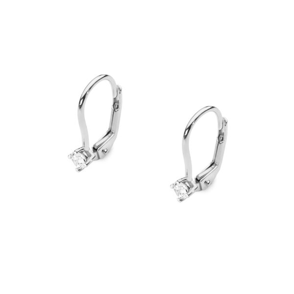 Białe Złoto Kolczyki z Diamentami 0,16 ct
