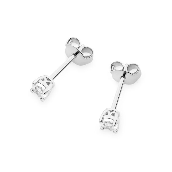 Białe Złoto Kolczyki z Diamentami 0,06 ct