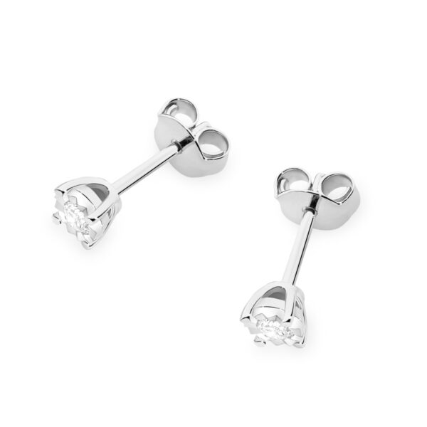 Białe Złoto Kolczyki z Diamentami 0,16 ct