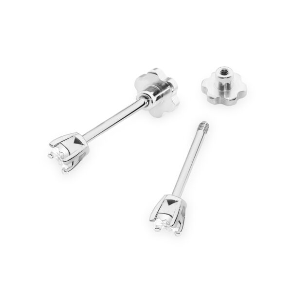Białe Złoto Kolczyki z Diamentami 0,02 ct