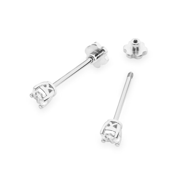 Białe Złoto Kolczyki z Diamentami 0,06 ct
