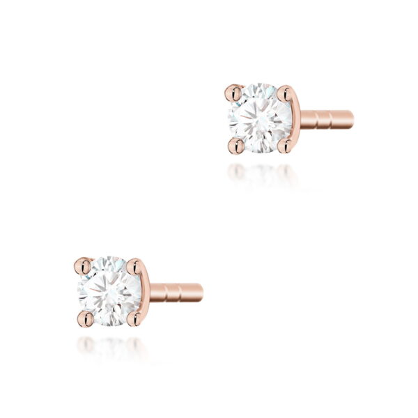 Różowe Złoto Kolczyki z Diamentami 0,08 ct