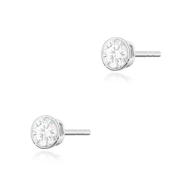 Białe Złoto Kolczyki z Diamentami 0,20 ct