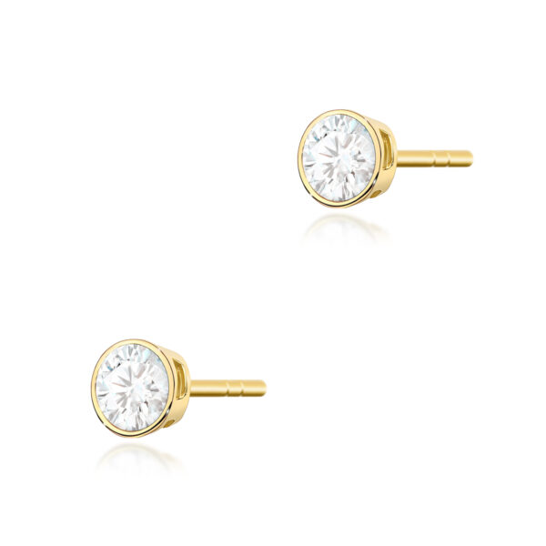 Żółte Złoto Kolczyki z Diamentami 0,20 ct