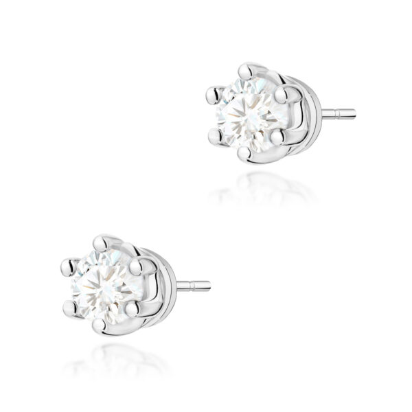 Białe Złoto Kolczyki z Diamentami 0,30 ct