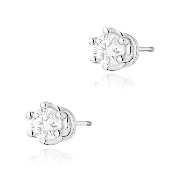 Białe Złoto Kolczyki z Diamentami 0,30 ct