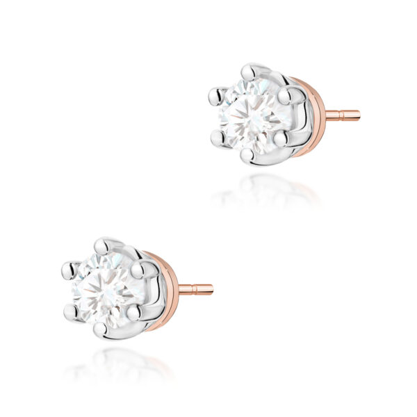 Różowe Złoto Kolczyki z Diamentami 0,30 ct
