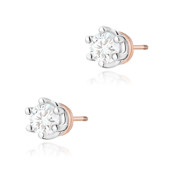 Różowe Złoto Kolczyki z Diamentami 0,30 ct