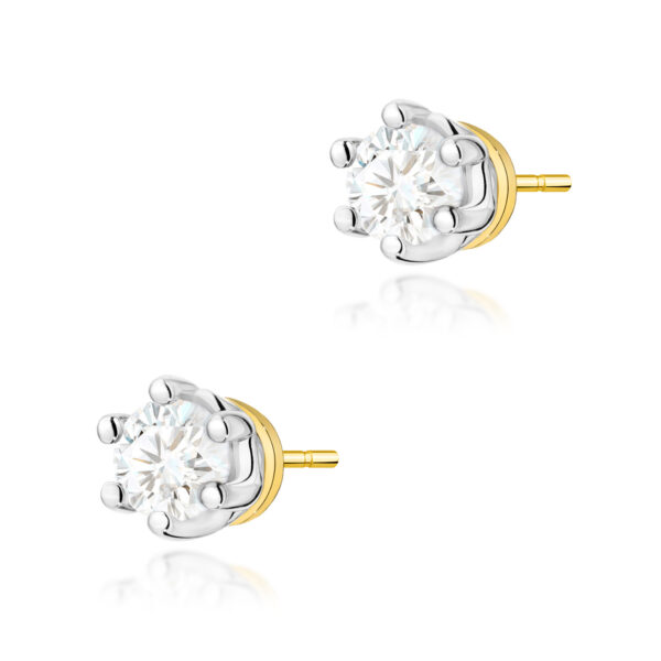 Żółte Złoto Kolczyki z Diamentami 0,30 ct