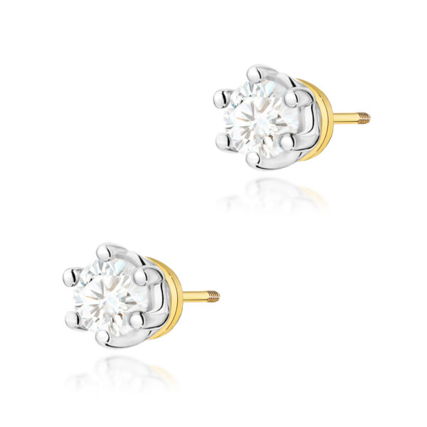 Żółte Złoto Kolczyki z Diamentami 0,30 ct