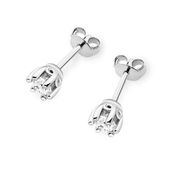 Białe Złoto Kolczyki z Diamentami 0,80 ct