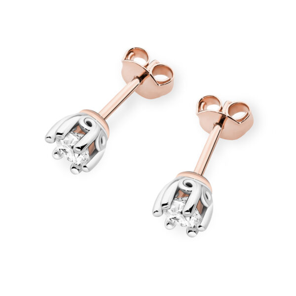 Różowe Złoto Kolczyki z Diamentami 0,80 ct