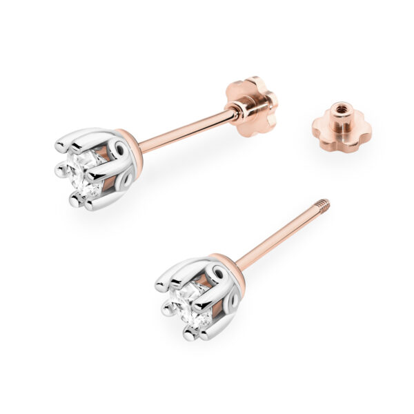 Różowe Złoto Kolczyki z Diamentami 0,80 ct