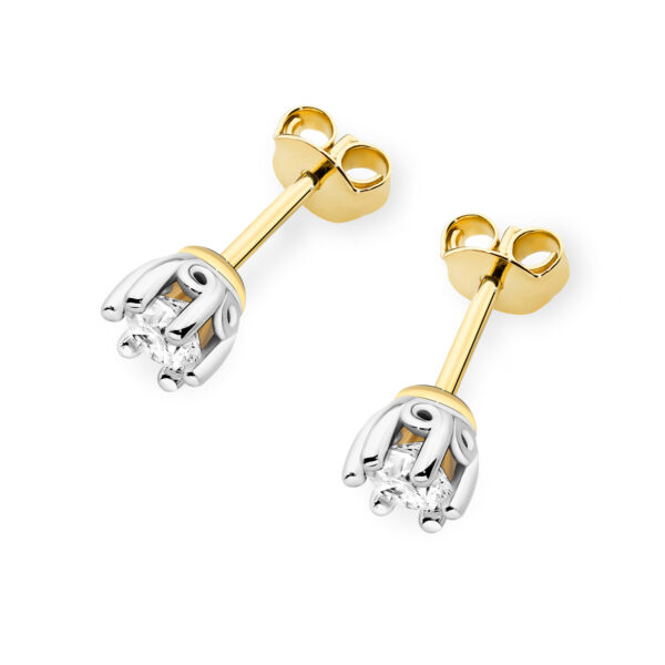 Żółte Złoto Kolczyki z Diamentami 0,80 ct