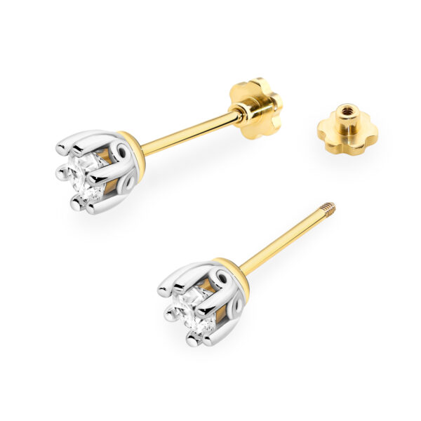 Żółte Złoto Kolczyki z Diamentami 0,80 ct